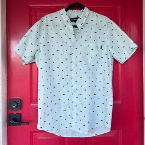 Molokai Surf Co Men's Large Light Green/Blue Shark Beach Active California